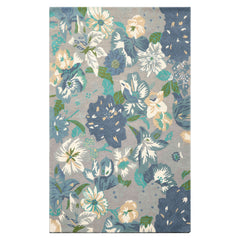Multi Sizes Hand Tufted Gray Floral Wool Oriental Area Rug by LoomBloom Contemporary Design