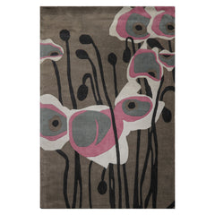 Multi Sizes Hand Tufted Greenish Gray Wool Oriental Area Rug by LoomBloom Modern Design