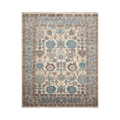 Multi Size Beige Gray Aqua Color Hand Knotted Oriental Wool Arts & Crafts/Mission Oriental Rug