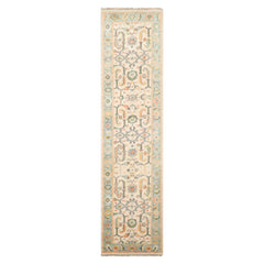 Multi Size Beige Hand Knotted LoomBloom Arts & Crafts/Mission Wool Oushak Oriental Area Rug