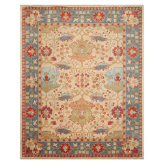LoomBloom 8' x 10' Beige Hand Tufted Wool Traditional Arts & Crafts Oriental Rug
