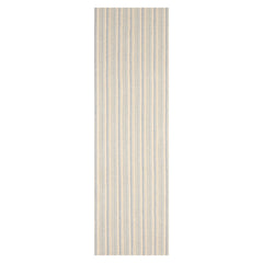 Striped Ivory Area Rug LoomBloom Hand Woven Contemporary 100% New Zealand Wool Oriental