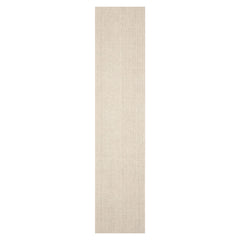 Hand Loomed Beige New Zealand Wool Textured Ribbed Rug in Multi Sizes by LoomBloom