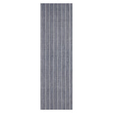 Hand-Woven Navy New Zealand Wool Herringbone Flatweave Rug in Multi Sizes by LoomBloom