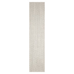 Hand-Woven Ivory New Zealand Wool Geometric Flatweave Rug in Multi Sizes by LoomBloom