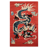 Multi Size Orange Coral Ivory Color Hand Tufted Pictorial Wool Transitional Oriental Rug