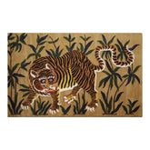 Multi Size Muddy Gold Brown Black Color Hand Tufted Pictorial Wool Transitional Oriental Rug