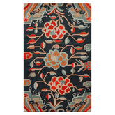 Multi Size Blue Orange Peach Color Hand Tufted Handmade Wool Transitional Oriental Rug