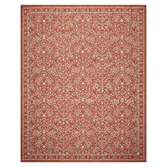 LoomBloom Multi Size Hand Hooked Wool Terracotta Transitional All-Over Oriental Area Rug