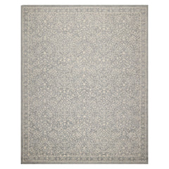 LoomBloom Multi Size Hand Hooked Wool Silver Transitional All-Over Oriental Area Rug
