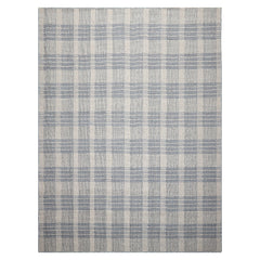 10x14 Ivory Beige Blue Color Hand Woven Flatweave Wool Modern Oriental Rug