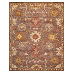 LoomBloom 8'x10' Brown Wool Hand Knotted Transitional Oushak Oriental Rug