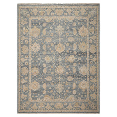 LoomBloom Hand Knotted Wool Oriental Rug Traditional Oushak Slate 9'x12'