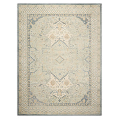 LoomBloom Multi Size Mint Wool Hand Knotted Oushak Traditional Oriental Rug