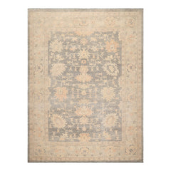 9x12 Gray Beige Tan Color Hand Knotted Wool Antique Oriental Rug