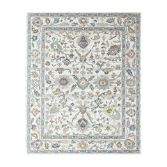 Multi Size Ivory Gray Blue Color Hand Tufted Handmade Wool Modern & Contemporary Oriental Rug