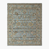loomBloom Aqua Multi Size Hand Tufted Wool Floral Modern & Contemporary Oriental Area Rug