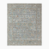 loomBloom Sky Blue Multi Size Hand Tufted Wool Floral Modern & Contemporary Oriental Area Rug