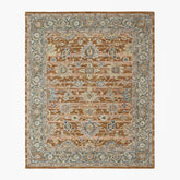 loomBloom Burnt Orange Multi Size Hand Tufted Wool Floral Modern & Contemporary Oriental Area Rug