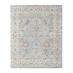 Multi Size Mint Green Gray Burnt Orange Color Hand Tufted Handmade Wool Modern & Contemporary Oriental Rug
