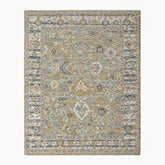 loomBloom Olive Green 8'x10' Hand Tufted Wool Floral Modern & Contemporary Oriental Area Rug