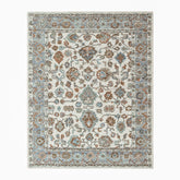 loomBloom Beige Multi Size Hand Tufted Wool Floral Modern & Contemporary Oriental Area Rug