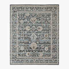 loomBloom Blue 8'x10' Hand Tufted Wool Floral Modern & Contemporary Oriental Area Rug