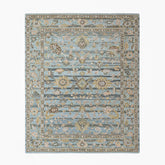 loomBloom Blue 8'x10' Hand Tufted Wool Floral Modern & Contemporary Oriental Area Rug