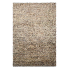 6'6'' x 9'6" Beige Hand Knotted Wool Contemporary Modern Oriental Area Rug