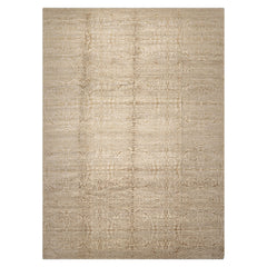 LoomBloom 10'x13'9" Beige Hand Knotted Wool and Silk Tibetan Transitional Area Rug