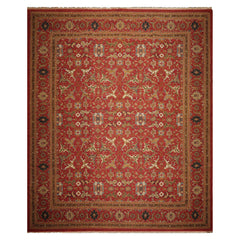 12'3''x14'9" Rusty Red Hand Knotted Wool Traditional Nourison Nourmak Sumak Area Rug