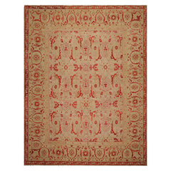 LoomBloom 9'2''x12'1" Beige Hand Knotted Wool Traditional Oushak Rug