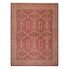 LoomBloom 8'10''x11'10" Rust Hand Knotted Wool Antique Oushak Heritage Rug
