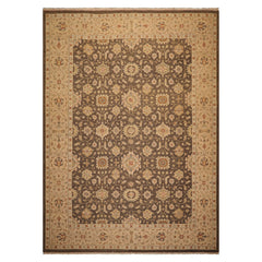 9'11''x14' Brown Hand Knotted Wool Traditional Nourison Nourmak Soumak Reversible Rug