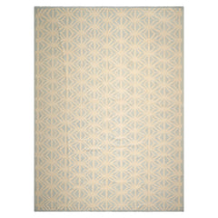 LoomBloom 10'5''x14'3" Ivory Hand Knotted Wool Transitional Flatweave Rug