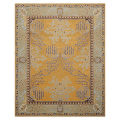 LoomBloom 8'x10' Gold Wool Arts & Crafts Donegal Hand Tufted Oriental Rug