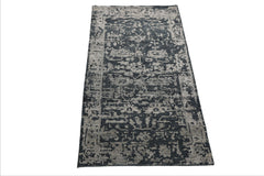 3x5 Blue, Slate, Gray Color Hand Knotted Tibetan Wool and Silk Contemporary Oriental Rug