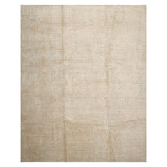 8x10 Beige, Gray, Muted Earth Tones Color Hand Loomed Sherpa Wool and Silk Modern Oriental Rug
