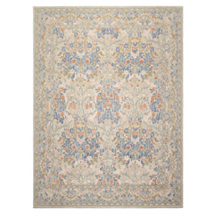 Multi Size Gray Beige Silver Color Hand Hooked William Morris Wool Traditional Oriental Rug