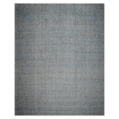 12x15 Blue, Rust, Green Color Hand Knotted Ribbed Wool Contemporary Oriental Rug