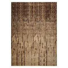 10x14 Beige, Tan, Brown Color Hand Knotted Peshawar Wool Traditional Oriental Rug