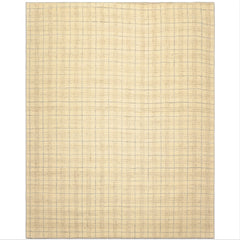 Multi Size Ivory Beige Slate Color Hand Loomed Wool Contemporary Oriental Rug
