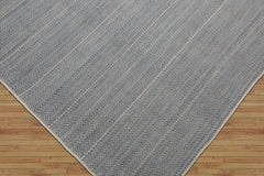 Multi Size Denim Ivory Color Hand Loomed Flatweave Wool Modern Oriental Rug
