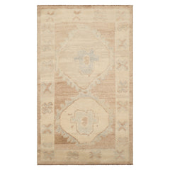 3x5 Beige, Brown, Slate Color Hand Knotted Turkish Wool Arts & Crafts/Mission Oriental Rug