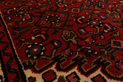 3x5 Rust, Ivory, Blue Color Hand Knotted Abadeh Wool Traditional Oriental Rug