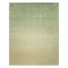 Multi Size Mint Ombre Color Hand Loomed Ombre Wool Modern & Contemporary Oriental Rug