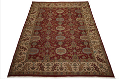 9x12 Rust, Beige, Sage Color Hand Knotted Soumak Flatweave Wool Traditional Oriental Rug