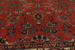 3x6 Burnt Orange, Ivory, Aqua Color Hand Knotted Bidjar Wool & Silk Traditional Oriental Rug