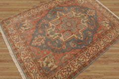 Oriental Area Rug Hand-Knotted 100% Wool Traditional Persian Romanian Tabriz (4'4"x6'1")