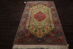 5x7 Pistacchio, Raspberry, Brown Color Hand Knotted Oushak Wool Traditional Oriental Rug